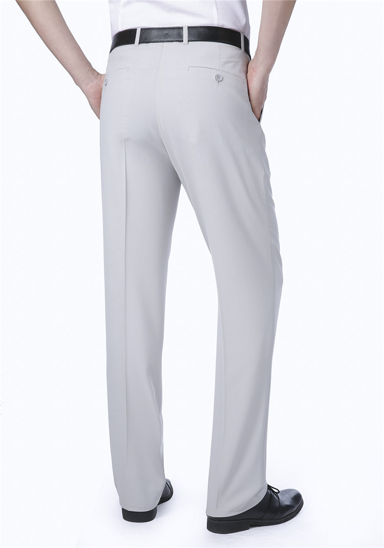 Playboy Men Silk Silk Quần nam Mùa hè mỏng kinh doanh Quần thường miễn phí Hot Straight Quần trung niên quần vải caro