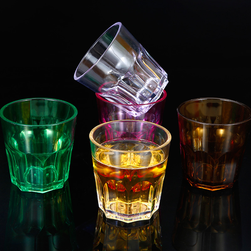 Acrylic Cups Transparent Plastic Beer Cups Foreign Wine Glasses Anti-Anise Cup Thickened KTV Bar Dining Room Cups