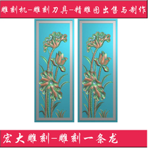 Tombstone finely carved relief image Grayscale image Stone carved tombstone image Stone carved lotus flower plate