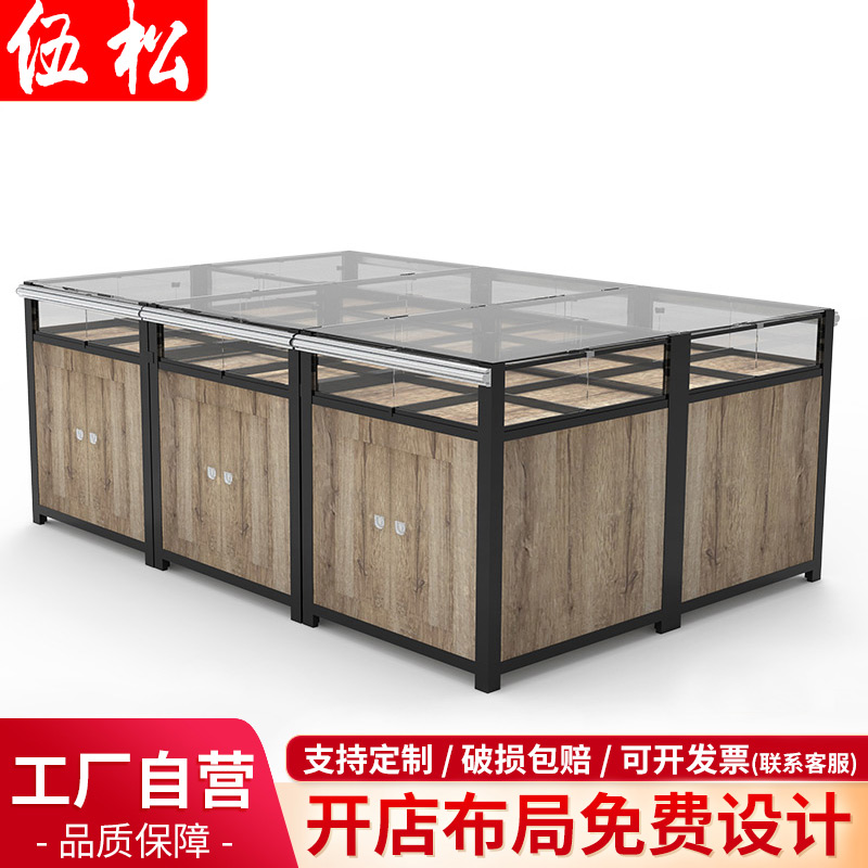 Supermarket snacks pile head grain cabinet rice grain shelf convenience store canteen rice pile dry container display cabinet