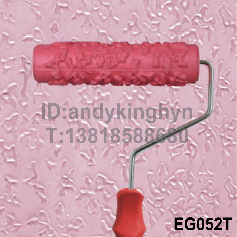 Creatine Paint Roller Art Paint Tool Silicon Algae Clay Printed Wood Grain Embossing Paint Wall Art Roller Brush 052