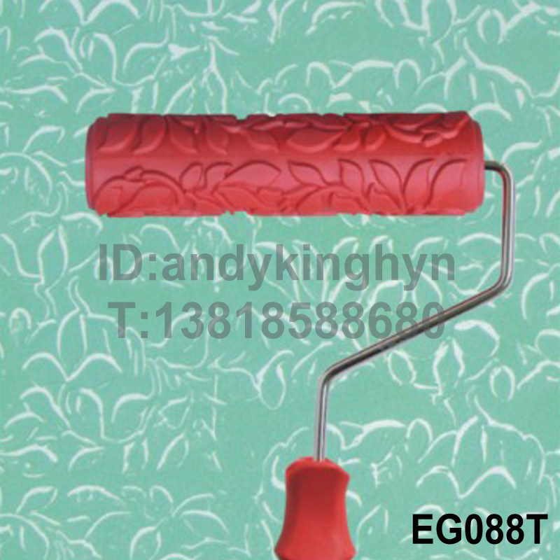 Creatine Paint Roller Art Paint Tool Silicon Algae Clay Printed Wood Grain Embossing Paint Wall Art Roller Brush 088