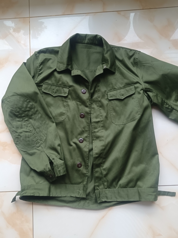 Green Suit, Pure Cotton Jacket, Men's Trousers, Genuine Cotton-Polyester Cardigan, Breathable, Old Stock, Authentic Product