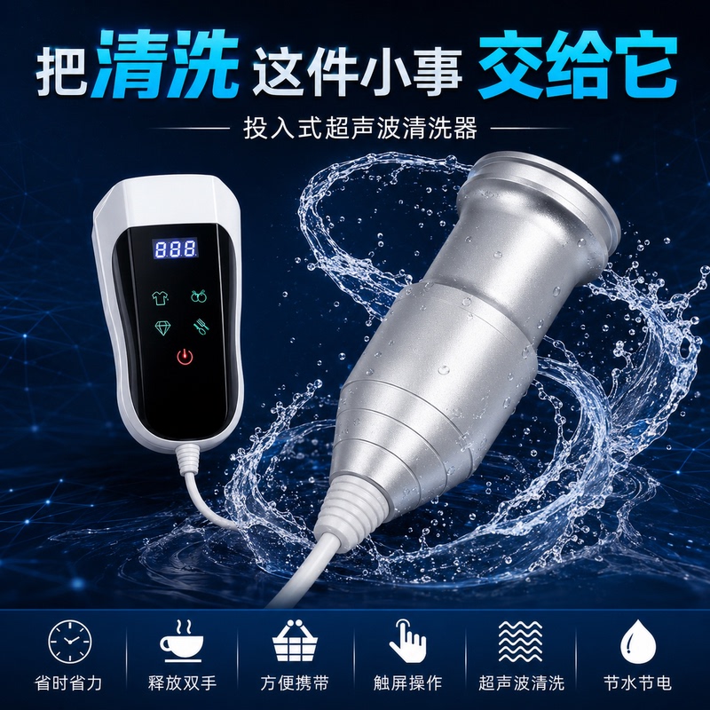 Ultrasonic Cleaning Portable Device for Jewelry, Watches, Glasses, Underwear, Disinfection, Laundry, Dishwashing, Fruit and Vegetable Washing, Vegetable Washing Gadget