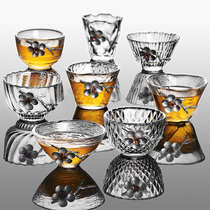  Heat-resistant glass teacup Small cup Kung Fu tea cup Tea cup Crystal transparent Japanese master cup Single cup Individual cup