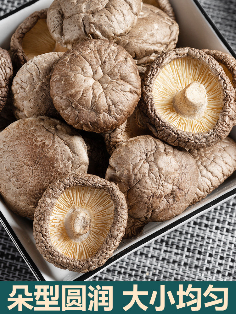 Qingyuan Farmhouse Dried Shiitake Mushrooms Commercial Grade Small Shiitake Non-Special Grade Mushrooms Winter Mushrooms Flower Mushrooms 2 Pieces 500g