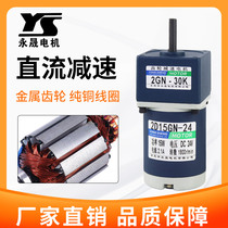 Small power low noise full copper coil metal gear DC decelerating motor big moment slow motor