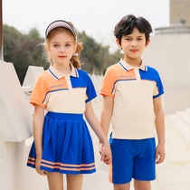 Large class Kindergarten Garden Costume Short Sleeves Yinglun College Wind Summer Mens And Womens Games Class Clothing Suit Elementary School Uniforms