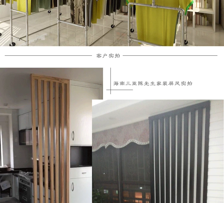 Mới Trung Quốc dải gỗ rắn lưới gỗ lưới phân vùng màn hình tùy chỉnh phòng khách hiên dọc dải khô và ướt phân vùng màn hình gỗ rắn - Màn hình / Cửa sổ