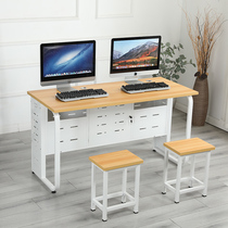 School computer desk computer room computer room computer room training class exam single double computer table steel and wood modern table