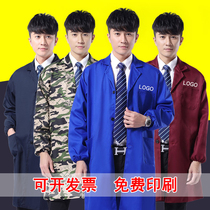  Long-sleeved overalls suit labor insurance clothes Auto repair machine repair factory workshop engineering clothes Autumn and winter mens wear-resistant tops customization