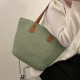 Пляжная вместительная и большая соломенная летняя сумка через плечо, сумка на одно плечо