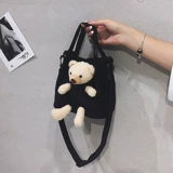 Модная небольшая небольшая сумка, универсальная сумка на одно плечо, брендовый шоппер, популярно в интернете, с медвежатами