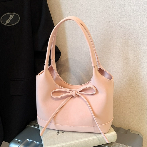 Сумка через плечо, летняя вместительная и большая сумка на одно плечо с бантиком, 2025 года