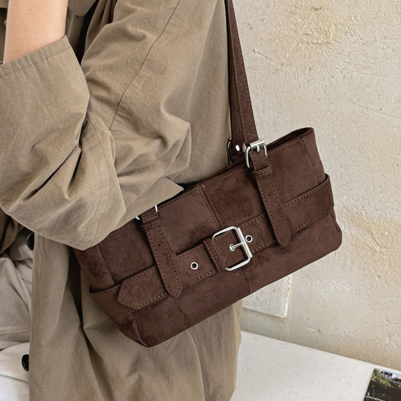 Suede Bag for Women 2026 New Autumn Melard Retro Commuter Tote Bag Large Capacity Single Shoulder Underarm Bag Suede Bag for Women 2026 New Autumn Melard Retro Commuter Tote Bag Large Capacity Single Shoulder Underarm Bag