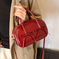 High-end ballet style bag women's 2025 autumn bridal bag versatile handbag red one-shoulder cross-body wedding bag