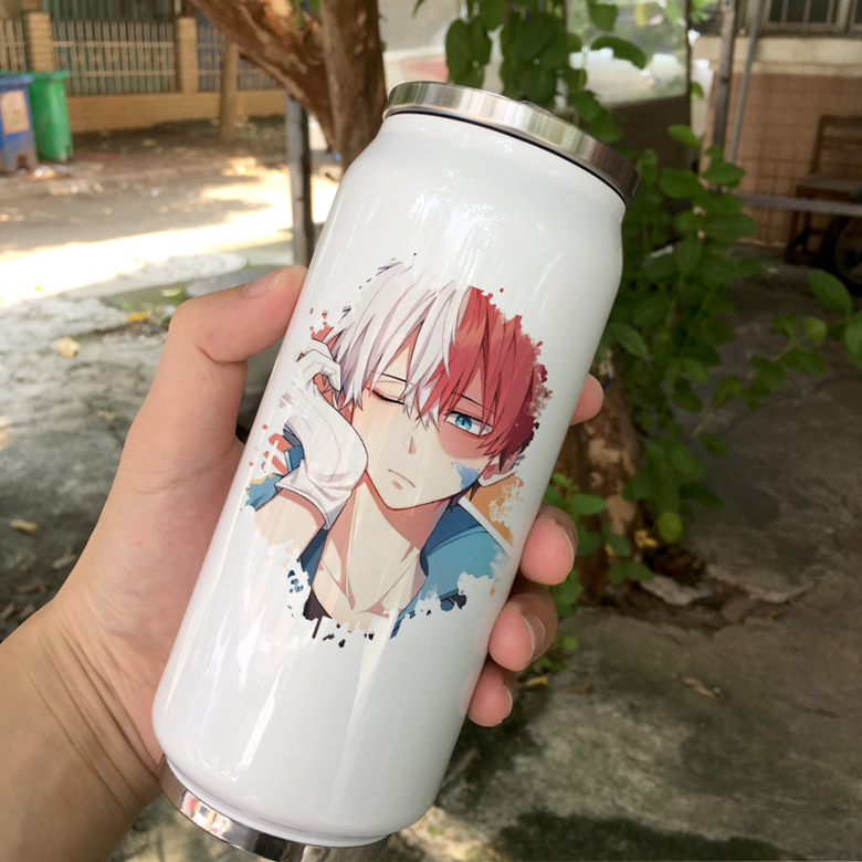 Thám tử Conan cốc mới một thép không gỉ cầm tay học sinh trẻ em nam nữ tùy chỉnh anime xung quanh cốc nước - Carton / Hoạt hình liên quan hình dán
