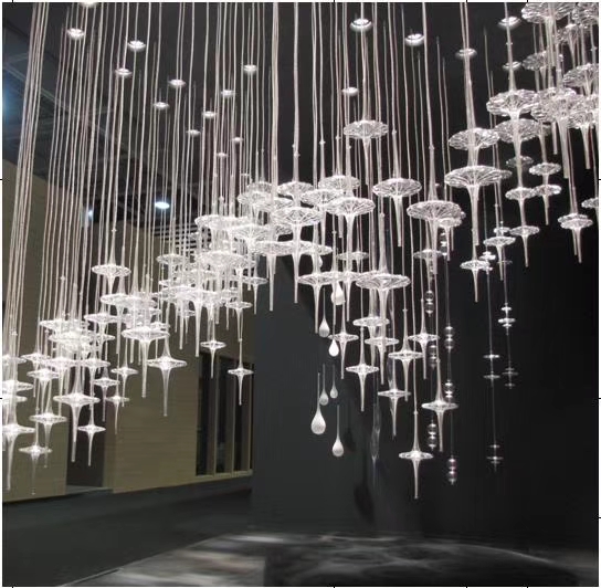 Air Hanging Accessories Decorations Ceiling Glass Wedding flying saucer hangers Accessories Hotels Engineering Non-Customized Soft-mounted Lamps