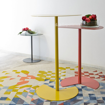 Macaron coffee table iron side modern simple mini round table model room INS Wind corner table Net red bedside table