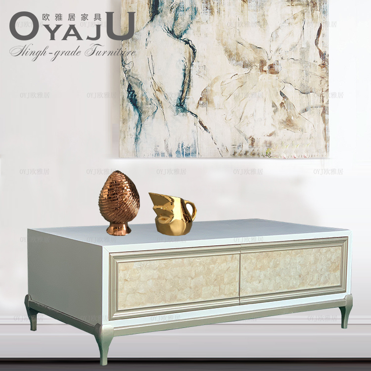 Coffee table solid wood American light luxury rectangular coffee table simple modern living room coffee table TV cabinet combination