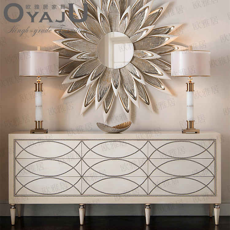 Light Extravagant American TV Cabinet Full Solid Wood Living Room Home Innate Bedroom TV Cabinet Storage Dining Cabinet Small Family