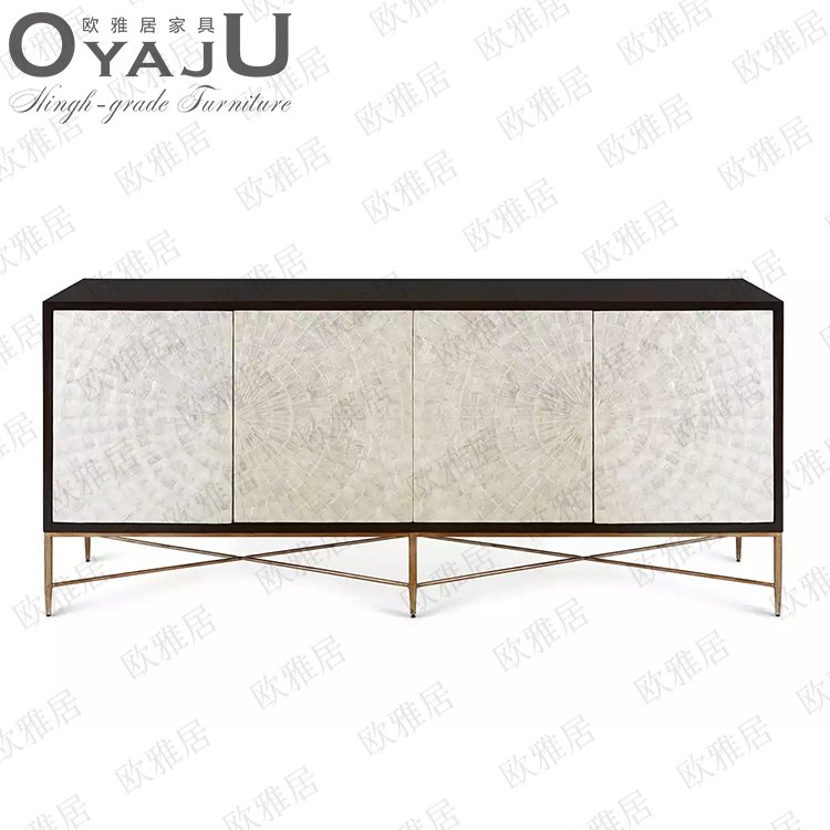Solid wood light and luxurious seashells Decorative Cabinets Creative Minima Modern Dining Cabinet Dining Room Dining Cabinet Staircases Xuanguan Cabinet