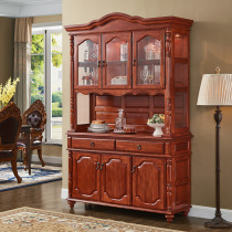 American All-Solid Wood Meal Next Cabinet Limited Restaurant Bowl Cabinet Winel Wall One European Locker Locker