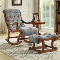 American Solid Wood Balcony Lazy Rocking Chair Household Leisure Chair Old Man-style Living Room Single Sofa