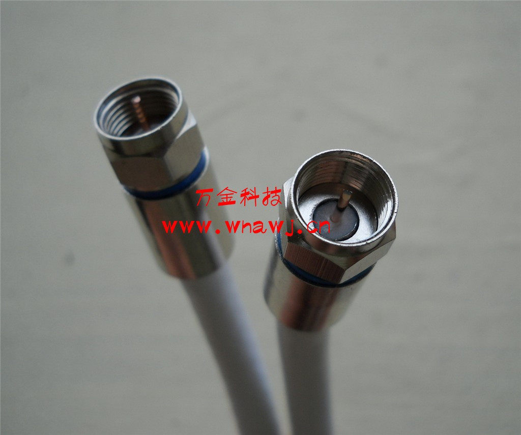 All copper extrusion double - inch thread F head signal line Wired digital set - top box line Two shield