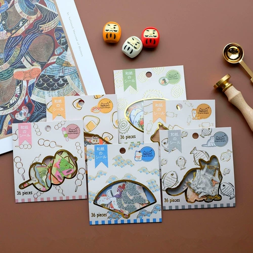 Nekoni Пакет наклеек, Wagyu Mits Things, саке, суши, счастливая кошка, материал справочника Akita Dog, наклейка на украшение DIY