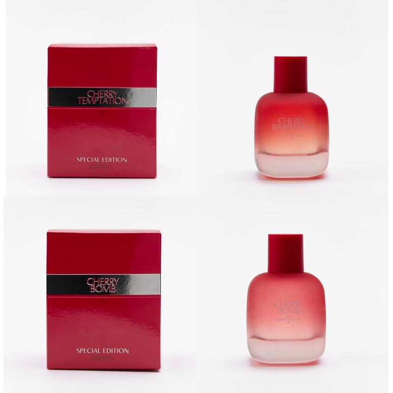 Zara Cherry Temptation + Explosion Bomb Eau De Parfum Spanish Perfume Zara Cherry Temptation + Explosion Bomb Eau De Parfum Spanish Perfume