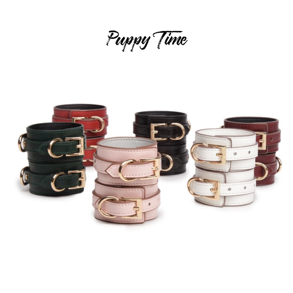 パピータイム手錠リングレザー調節可能なカップルコスプレムード小道具