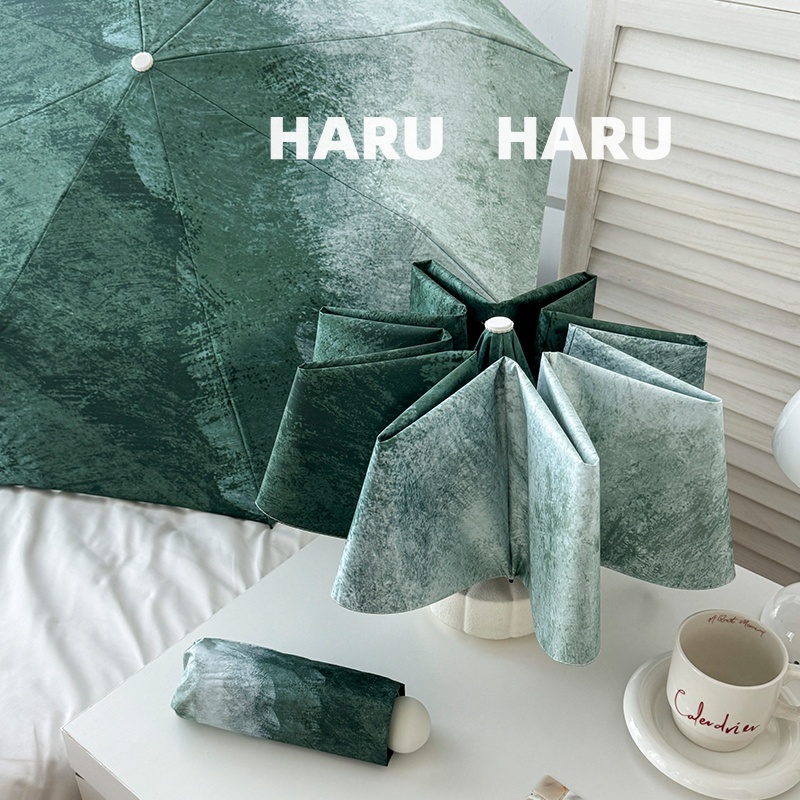 Haru 霧の森 晴れと雨の傘 日焼け防止と紫外線防止 ポータブルサンシェード 折りたたみ式 自動コンパクト日傘