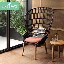 Cala Nordic furniture Outdoor creative leisure rattan sofa combination Rattan table and chair Dining table and chair Sales department Garden Balcony