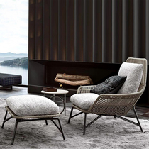 Outdoor vine chair sample room three pieces of foot designer rope vine chair leisure veranda Nordic single sofa