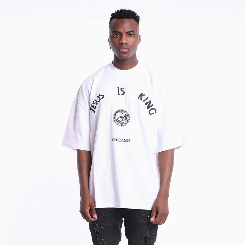 Kanye jesus is king Chicago limited album kanye short-sleeved men's and women's loose half-sleeved T-shirt
