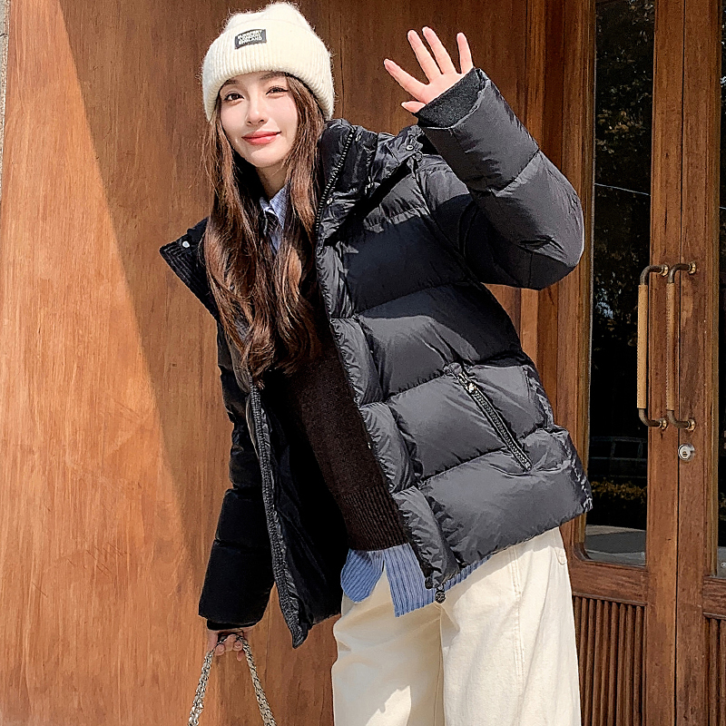 [Clearance] Youchunyu Thickened 95% White Duck down Jacket Short Style Unisex Couple Wear Simple Cold-Resistant and Warm