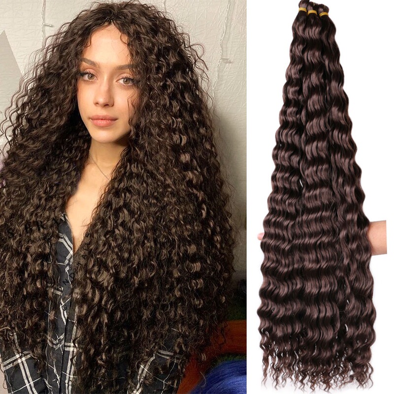 Fashionable European and American Style Curly Synthetic Hair Extensions Brown Black Dreadlock Braided Wig DIY Latin American Curls 81cm Fashionable European and American Style Curly Synthetic Hair Extensions Brown Black Dreadlock Braided Wig DIY Latin American Curls 81cm