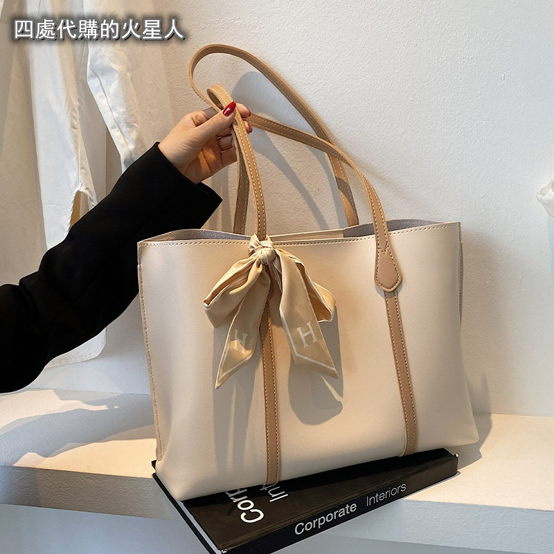 French ZAMP large bag women's winter 2022 new trendy bow hand tote bag large capacity underarm shoulder bag