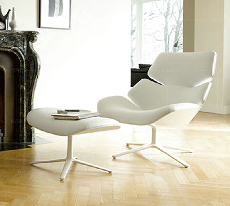 Meichen FRP Furniture Customized Soft Wrapped Surface Leisure Seat Shrimp Chair Leisure Sofa Recliner Chair Negotiation Chair