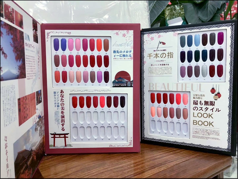 Nhật Bản swatch hiển thị cuốn sách với thẻ nhúng ngón tay Ben cửa hàng móng tay đặc biệt sơn móng tay công cụ in ấn - Công cụ Nail dung cu lam nail