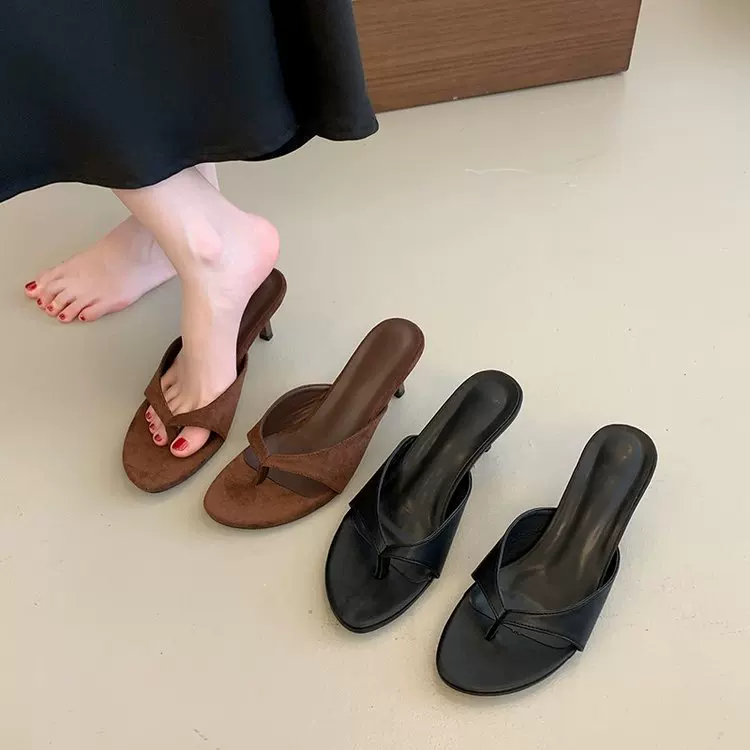 Ретро-сланцы, шлепанцы, сандалии, стиль Chanel, подходят к юбке, простой и элегантный дизайн