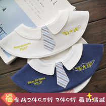 Class A cotton waterproof round childrens saliva towel male baby baby bib 360 degree aircraft pilot bib
