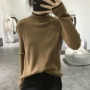 Áo len cổ cao nửa mùa thu và mùa đông màu tương phản phiên bản Hàn Quốc của đầu nền tảng cơ bản Slim áo sơ mi mỏng áo khoác len