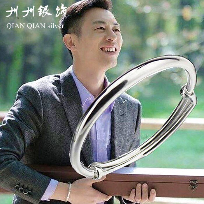 纯银手镯的魅力你get了吗?999纯银拉扣手镯,百搭又不失品味!-手镯-淘宝好物网