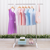  Activity clothes rack Household floor-to-ceiling mobile hanging clothes rack Stainless steel outdoor mini bedroom clothes rack