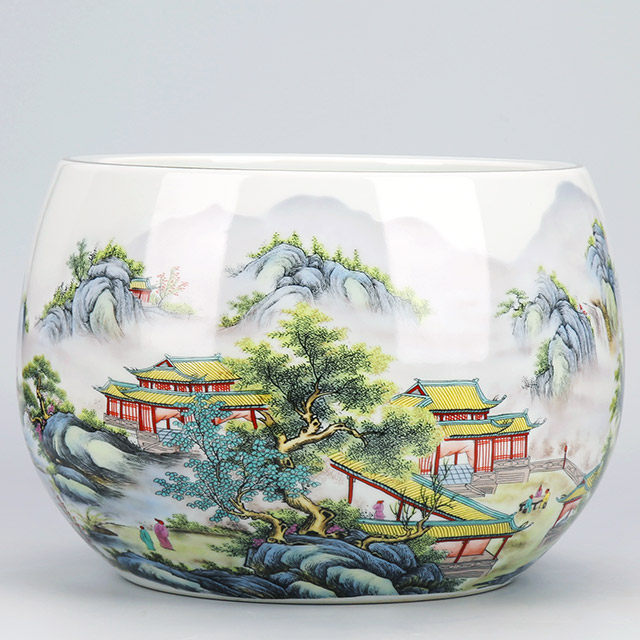Jingdezhen imitation Qing Dynasty Yongzheng Autumn Clouds Jingwan Tianlong Yin cylinder cornucopia ornaments vibrating headlines with the same style