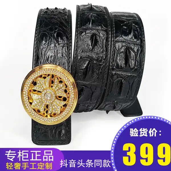 AVORIO factory direct selling crocodile leather belt Light luxury handmade custom crocodile leather belt