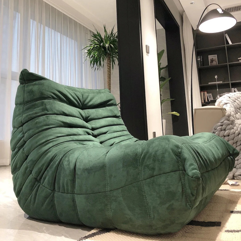 Nordic togo caterpillar lazy sofa ins net red living room leisure lounge chair technology cloth white single sofa