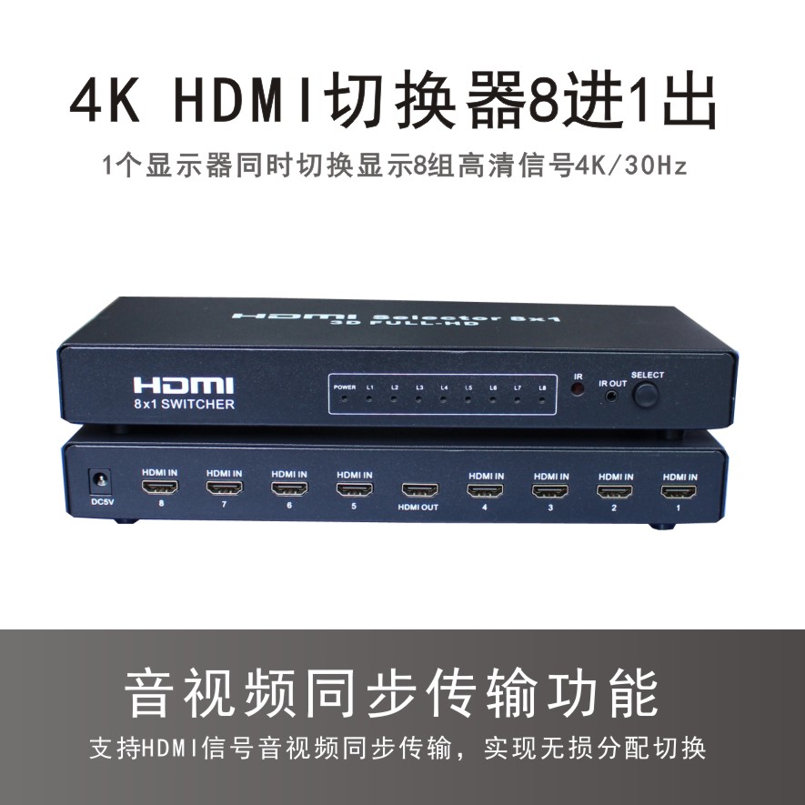 TONGLI 4KHDMI Ī 8 -IN -1 HDMI 8 -IN -OUT HDP8018  13D1080P 